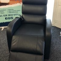 Bannfield Rise and Recline Chair in Black Leather