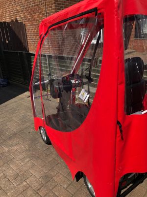 Red Mobility Scooter Canopy