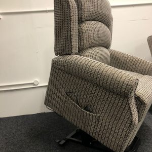 Side view of Riverfield Riser REcliner Chair Latte