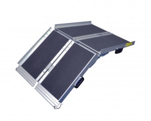 Portable ramp for scooters and wheelchairs