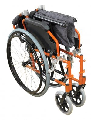 Lightweight aluminium orange wheelchair from Aidapt