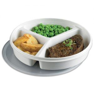 PLate in three portions with lid