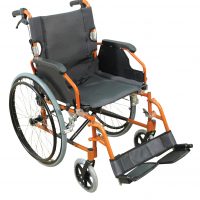 Aidapt Wheelchair LIghtweight Aluminium Orange