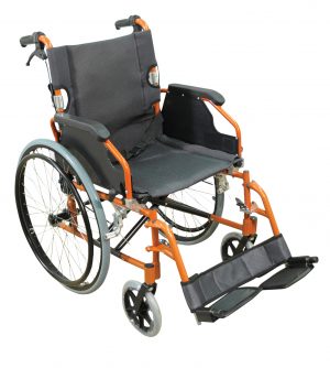 Aidapt Wheelchair LIghtweight Aluminium Orange