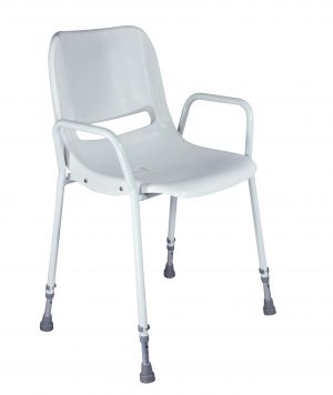 Chair for shower with arms and back