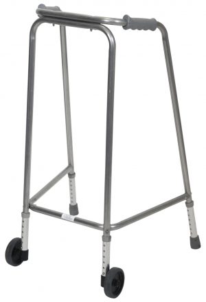 Walking frame with wheels