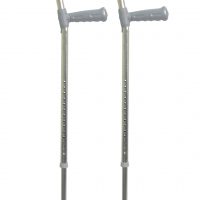 Pair of silver crutches for adults