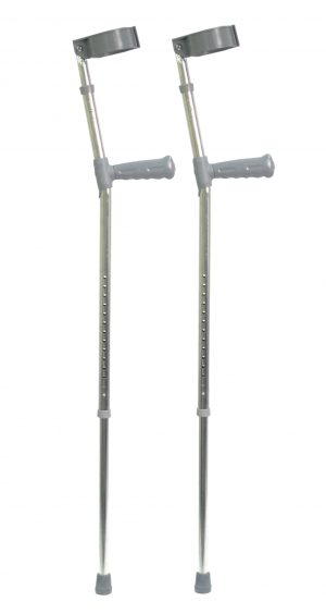 Pair of silver crutches for adults