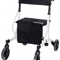 white lightweight rollator